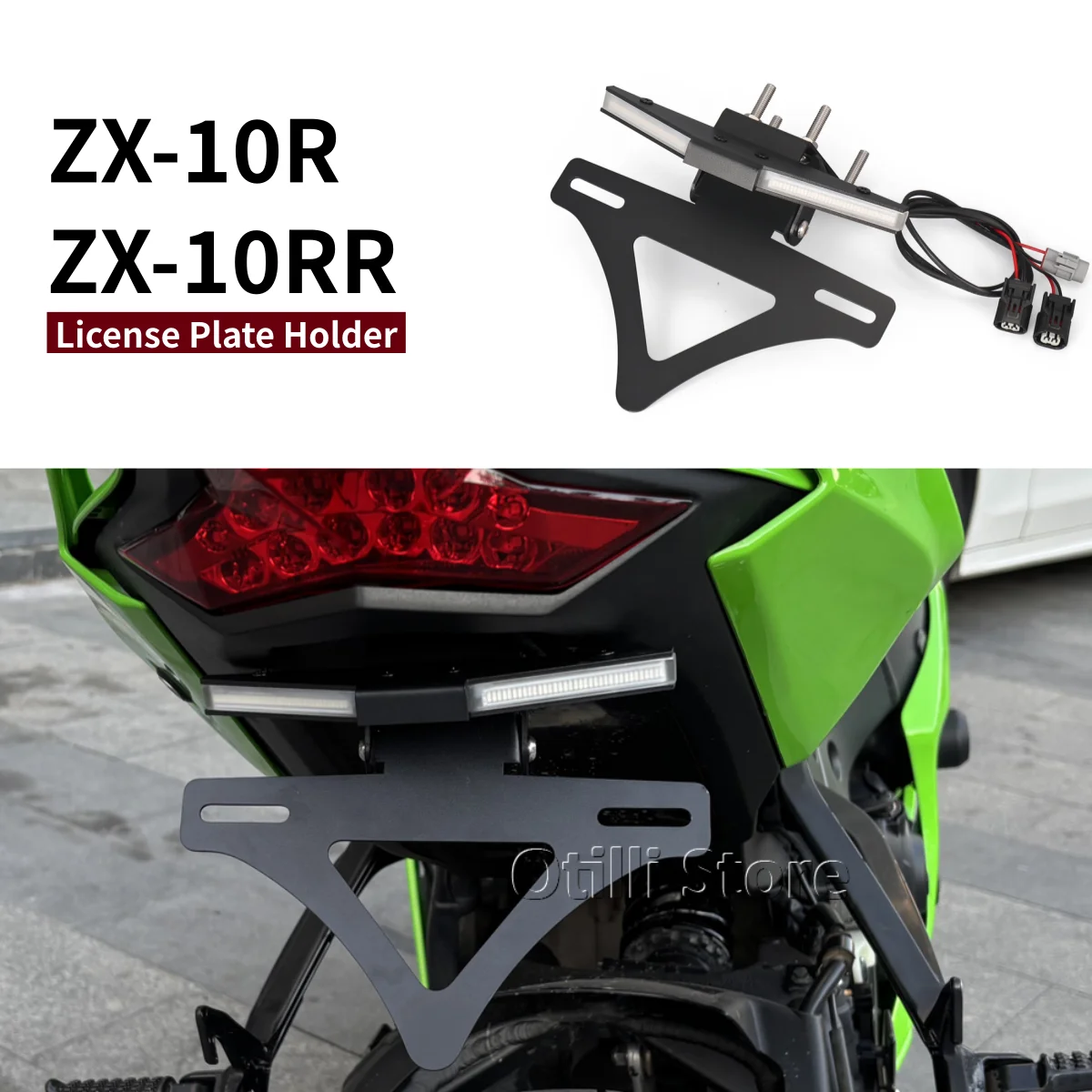

Для KAWASAKI Ninja ZX10R ZX-10RR ZX 10 R R новый мотоцикл задний фонарь стоп-сигналы поворота встроенный светодиодный светильник номерной кронштейн