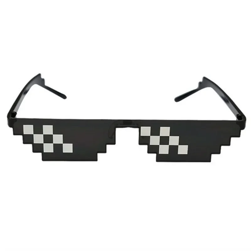 

8 Bit Pixelated Thug Life Sunglasses UV400 Vintage Eyewear Unisex Gift Toy Glasses