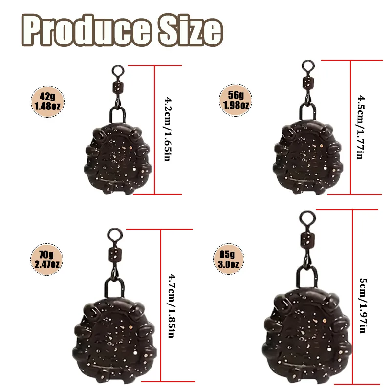 2pcs CARP Fishing Weight with Loop Casting Feeder Leaf Barrel Swivel Sinker Long-Distance Bottom Fishing Anti-Current Weight