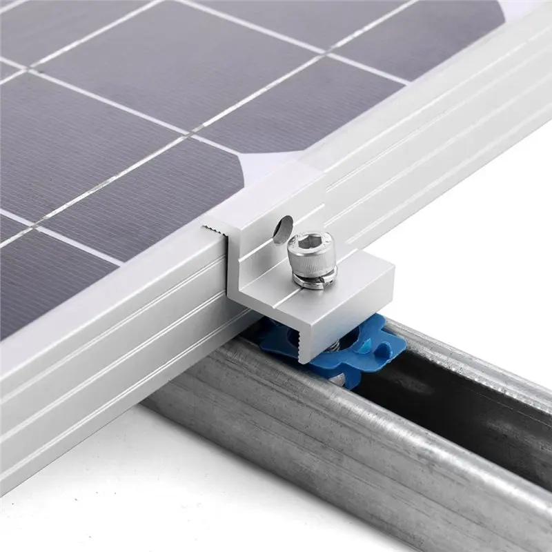ABKY-Solar Mounting Brackets Kit- For 30Mm Panel Frames 10-Pack Solar End Clamps For Solar Installation For DIY Roof