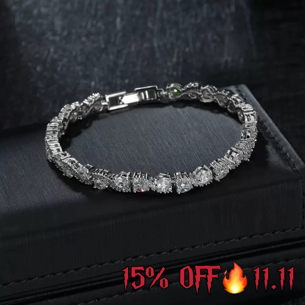 

Faionable White Zircon Bracelet Embedded Purple Original Design Jewelry Wrist Accory Ele Sli Cubic Oxide Zircon