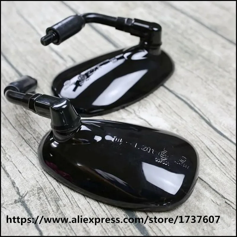 10mm Oval Motorcycle Back Mirrors Universal Vintage Motorcycle Rearview Mirror for  GN/GV250