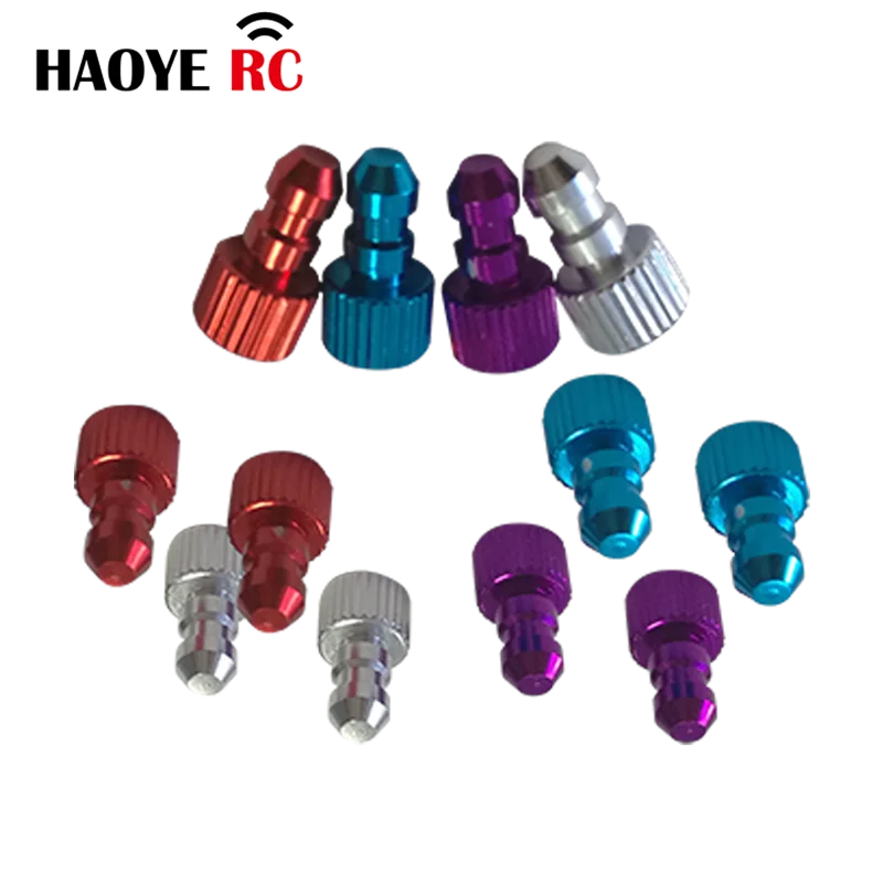 Haoye 2 Pcs Fuel Filler Pipe D4.5 Tube Stopper Dot Line Plugs For DIY RC Gasoline Jet Boats 3mm Tubing Parts Four Colors