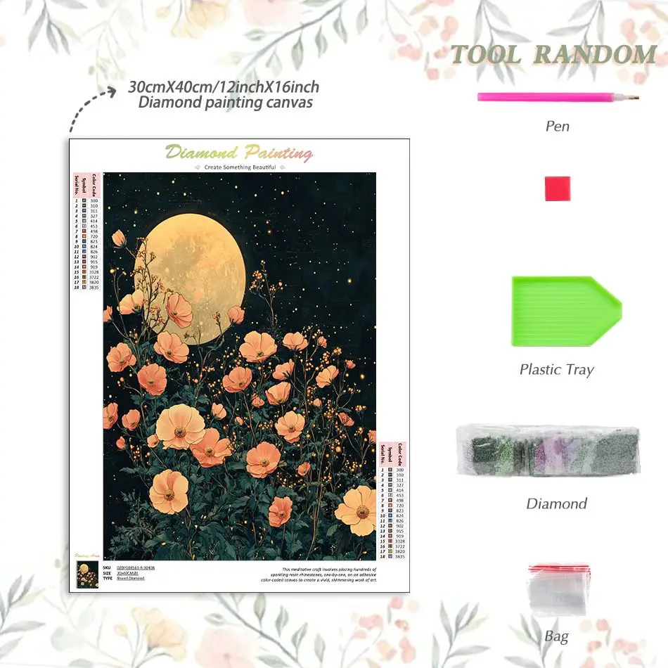 CHENISTORY Flower Diamond Painting Kits For Adults Diy Idea Scenery Diamond Art For Beginners Arts And Crafts Crafts