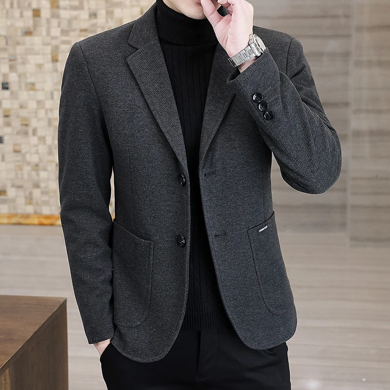 

Blazer New Stylish and Slimming Middle-aged Business Casual Solid-color Wedding Banquet Host Men Outdoor Performance Blazer