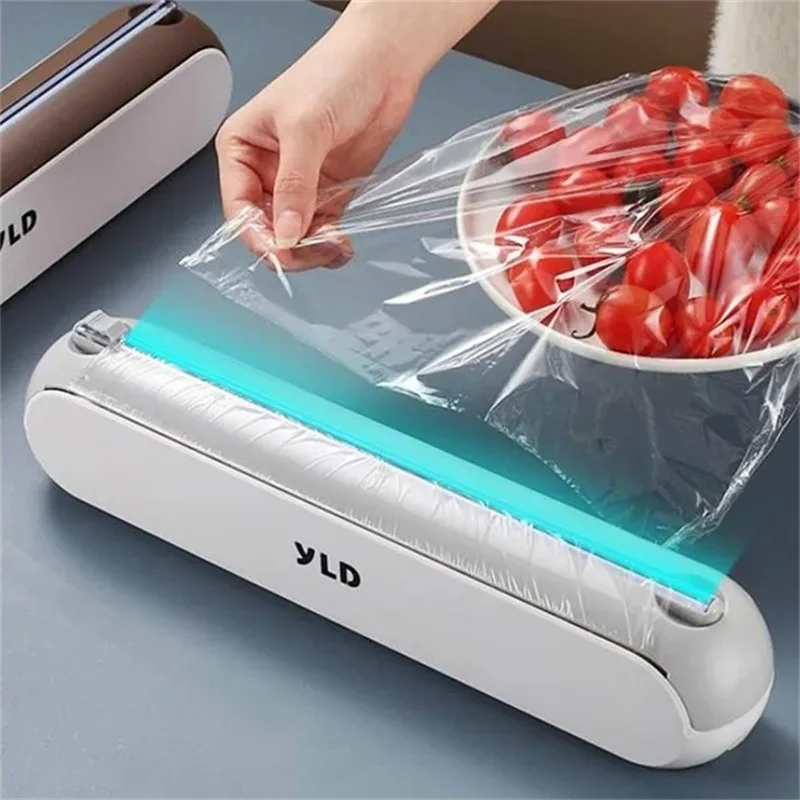 Kitchen Tin Foil Plastic Wrap Cutter Household Storage Rack Plastic Wrap Sleeve Magnetic Suction Cup Plastic Wrap Cutting Box