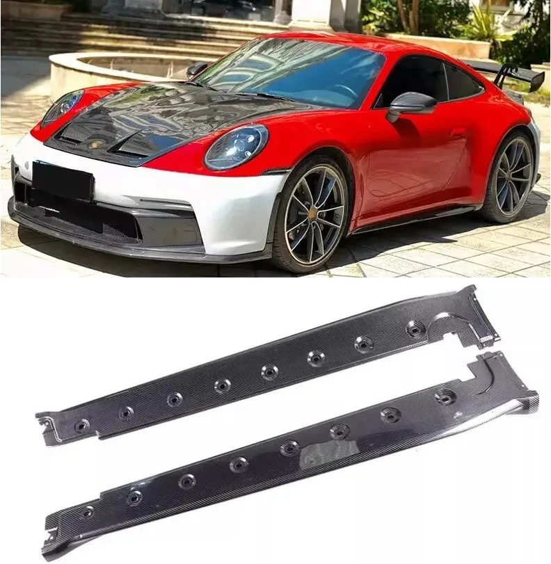 

Для Porsche 911: Комплект обвеса из PP-материала с карбоновыми вставками для боковых порогов, аксессуары для тюнинга автомобиля
