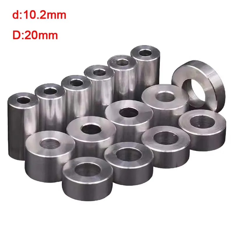 2/3/5pcs Dia 20mm M10 *2/3/4/5/6/7/8/9/10 to 40mm Aluminum Alloy Gasket Flat Washer No Threaded Bushing Standoff Spacer Sleeve