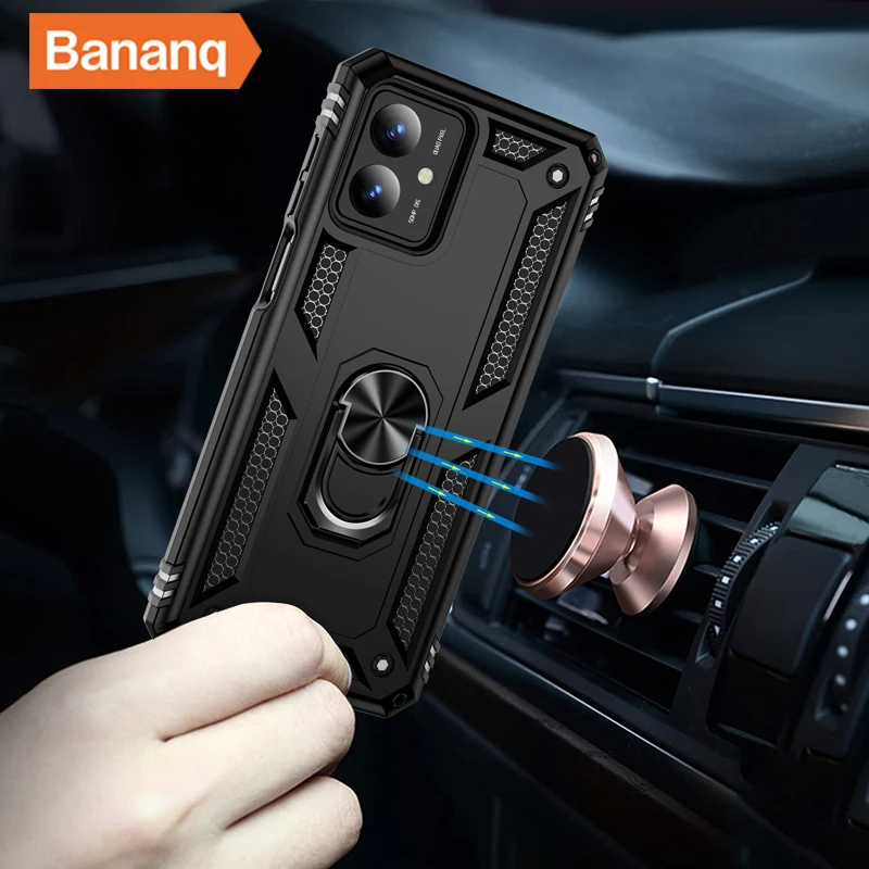 

Bananq Magnetic Stand Case For Motorola G Play 2024 G Stylus P40 Power One Fusion Plus Action Vision Hyper Macro Pro 5G Cover