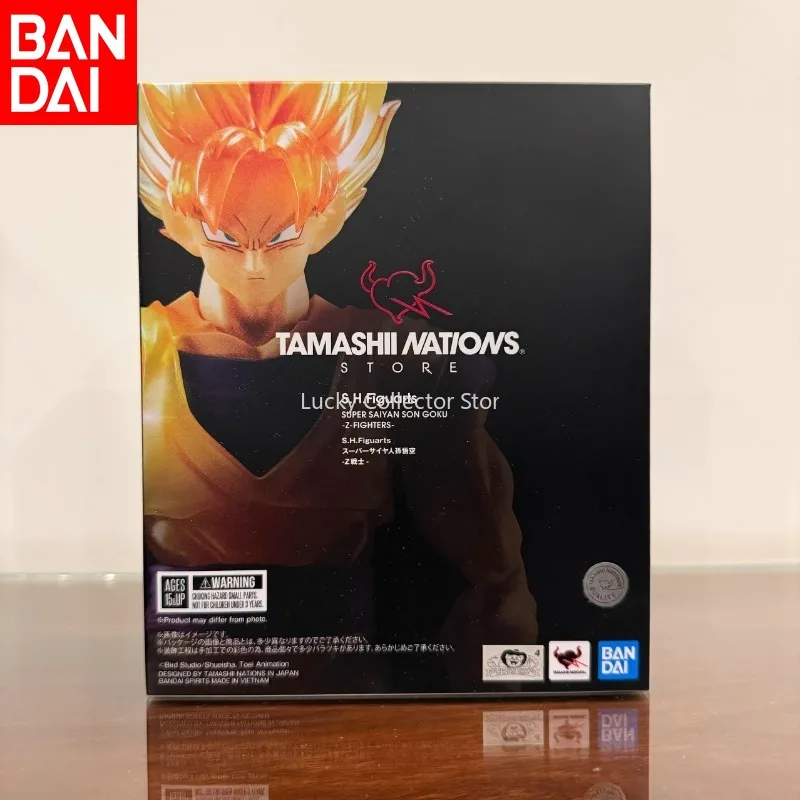 Bandai 100% Original TNT Limited SHF Dragon Ball Z Son Goku Super Saiyan Z Warrior Anime Movable Figure Model Collection Gift