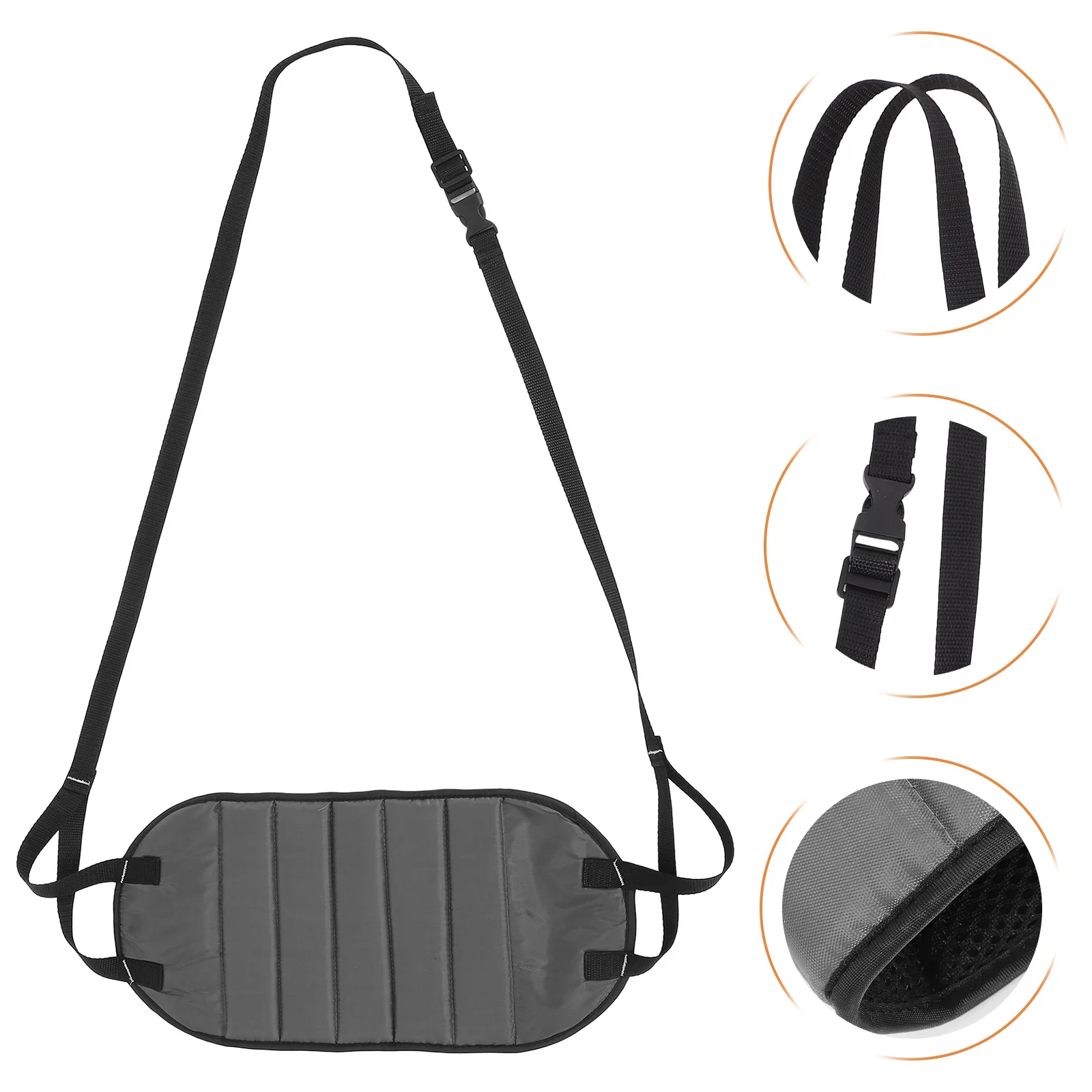 

Adjustable Portable Airplane Foot Hammock Travel Footrest Dark Blue Under Desk Office Use Long Flights Support