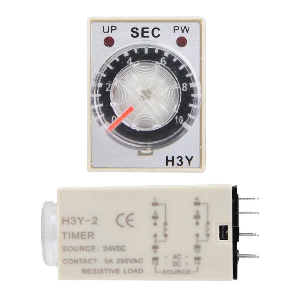 Time Relay 24V DC, H3Y-2 Delay Timer, Time Control Switch