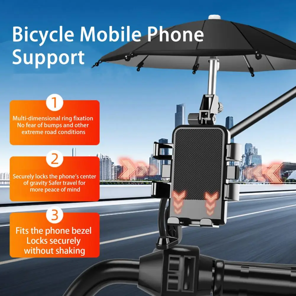 Useful Bike Phone Holder 360 Degree Rotatable Windproof Rainproof Motorcycle Navigation Rack Motorcycle Accessories