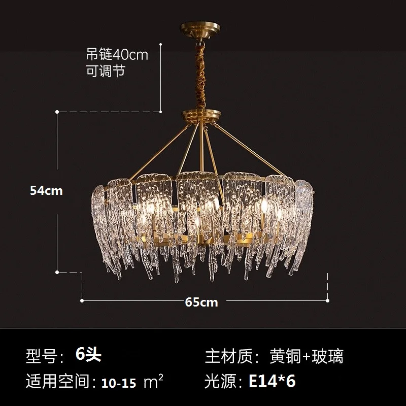 

Copper Crystal Chandeliers Gold Luxury Lighting Dining Room Living Room Bedroom Kitchen Island Lights Indoor Hanging Light