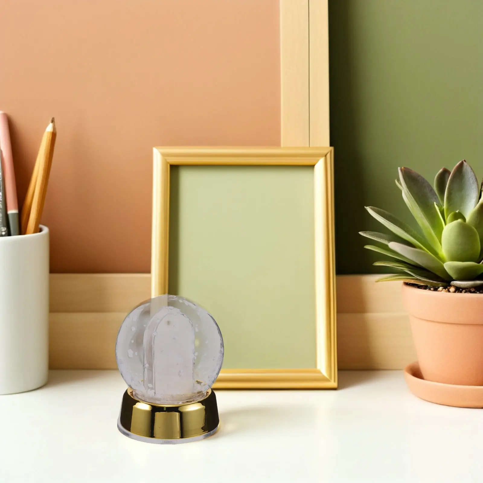 Plastic DIY Snow Globe Photo Frame