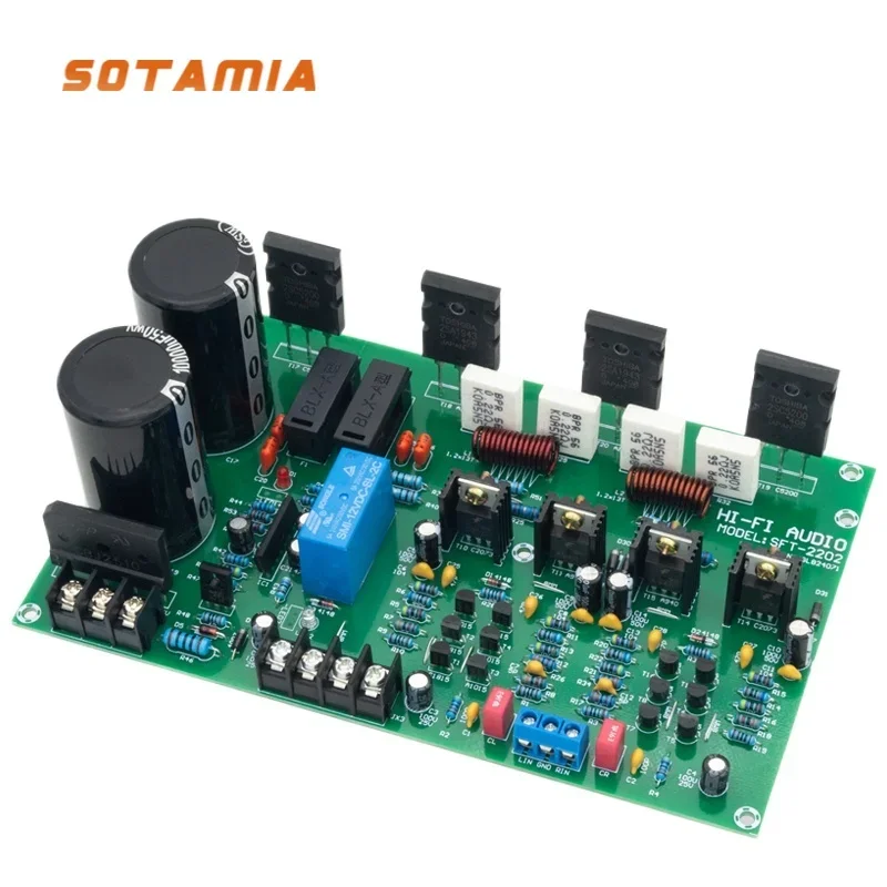 SOTAMIA Home Theater Tube Amplifiers 100Wx2 Hifi Stereo Tube Amp 2SC5200 2SA1943 Amplificador Hifi Stereo Amplifier Audio Board