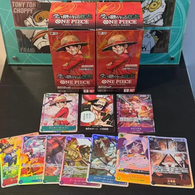 Genuine Bandai One Piece Card Op13 Japanese Version Booster Box Tcg The Will To Inherit Trading Card Collection Card In Stock