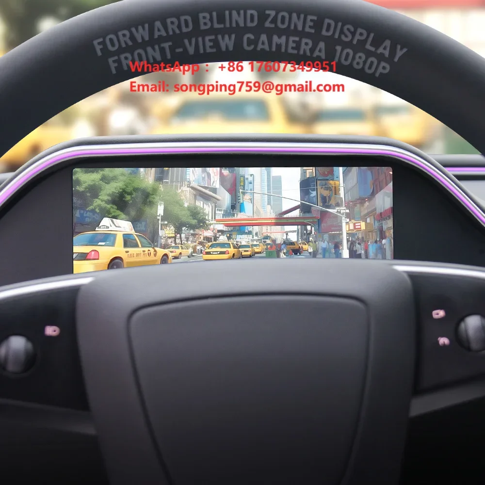 Hot Head up Display for Car Hands Free Car HUD All in One Carplay Instrument Cluster with Front Cmera for tesla M3 Highland