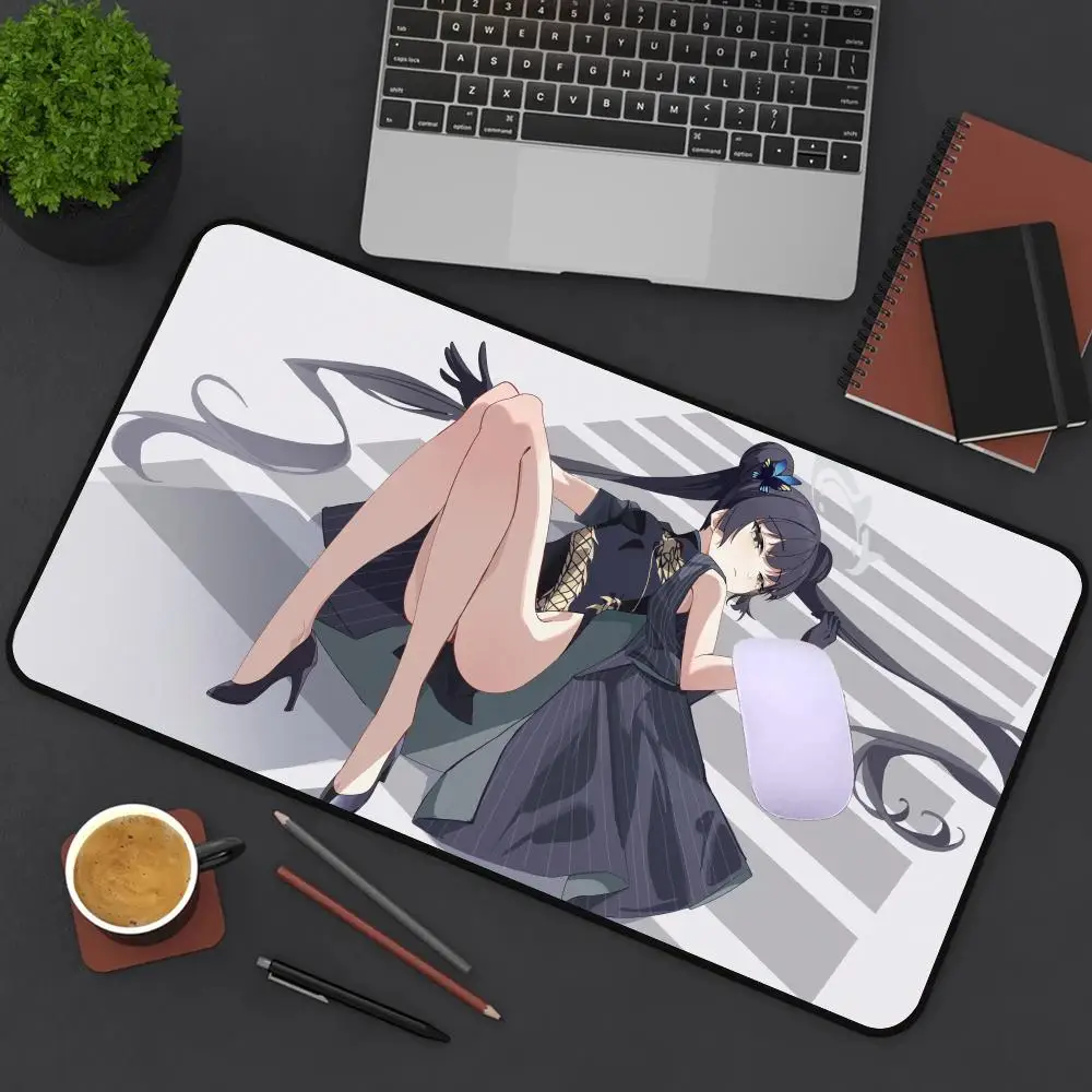 Podkładka pod mysz Ryuuge Kisaki hentai Sexy girl Blue Archive Game HD print Duża podkładka pod klawiaturę i mysz do gier z obszyciem LockEdge PC E-Sports Desk Mat