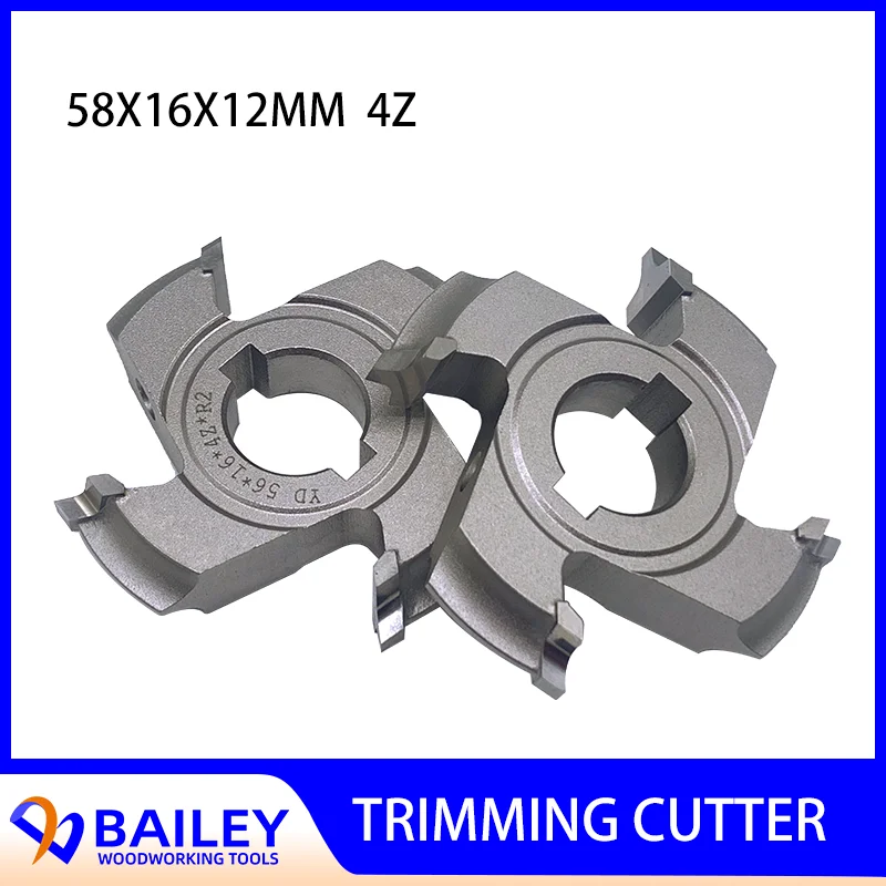 

BAILEY 1PAIR 58x16x12mm 4Z R1.5/R2/R3 Fine Trimming Cutter for NANXING Edge Banding Machine Woodworking Tool Slotting Cutter