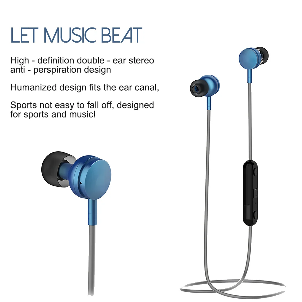 CHYI Bluetooth Wireless Magnetic Sport Headphones 3d Stereo In Ear Earphones With Microphone Music Earbuds For Iphone Smartphone