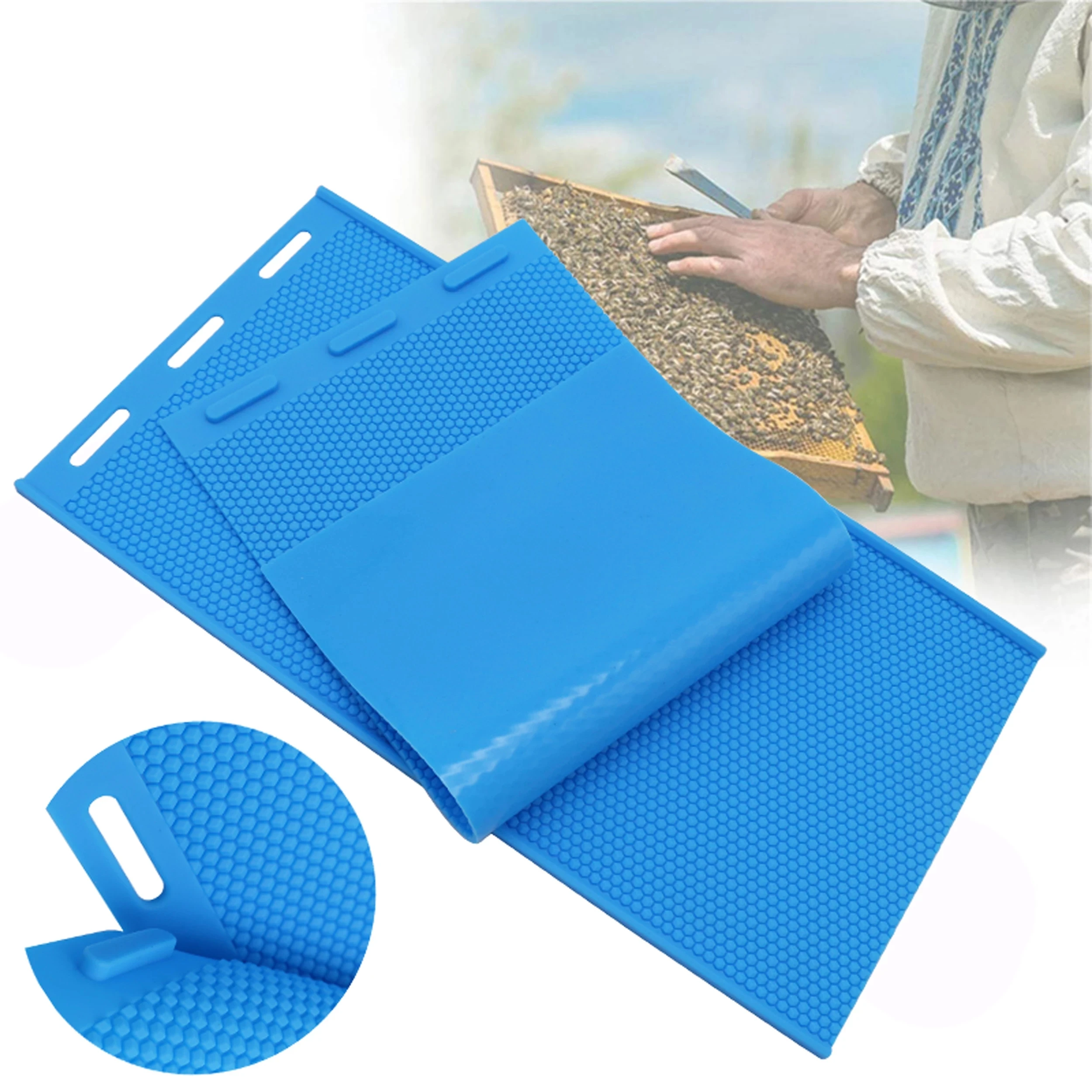 1Set Beeswax Sheets Beehive Wax Foundation Sheets Natural Beeswax Honeycomb Sheets for Beekeeping Candle Making