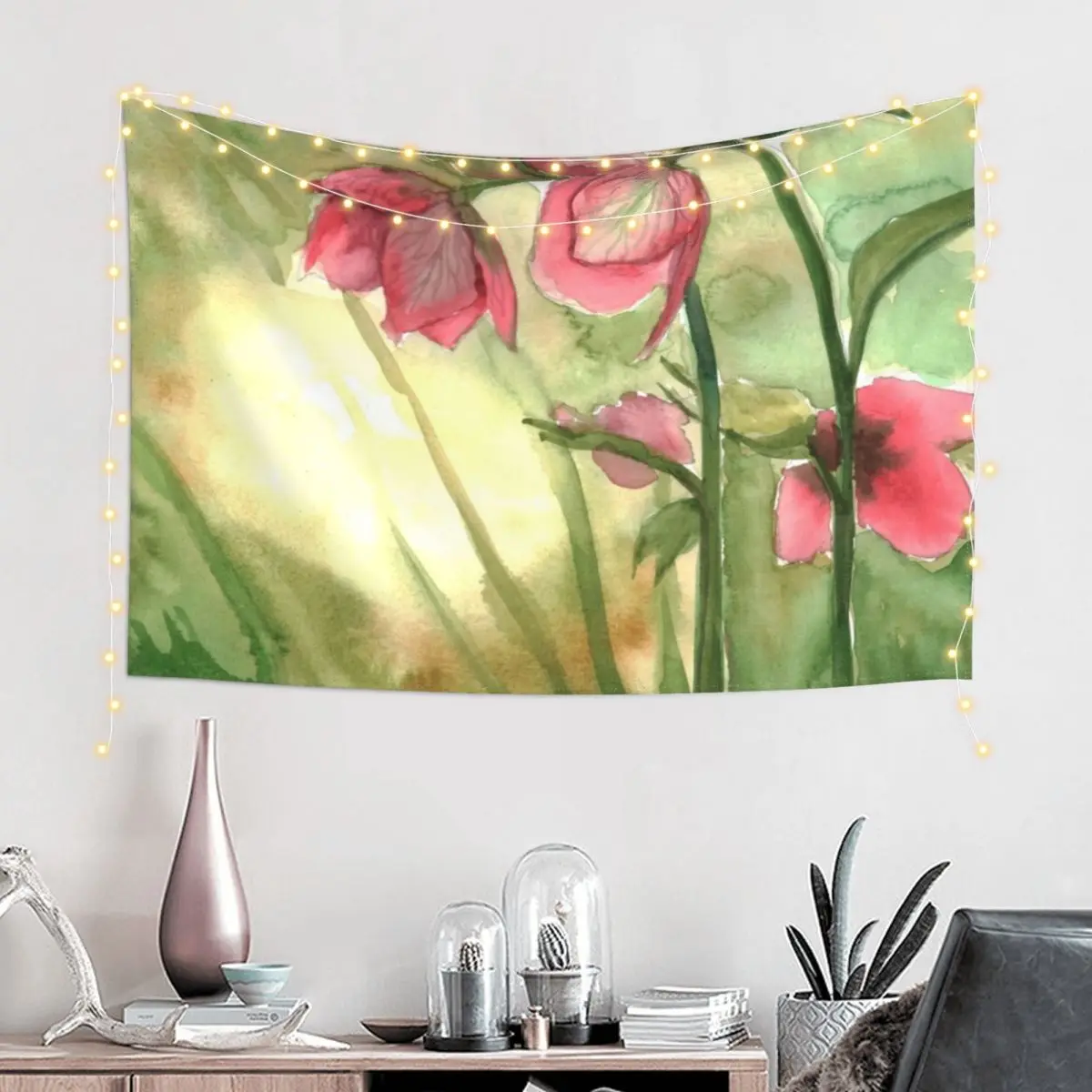 Petals Bend to Gold Tapestry Decoration For Rooms Home Decorating Decorative Wall Murals Tapestry