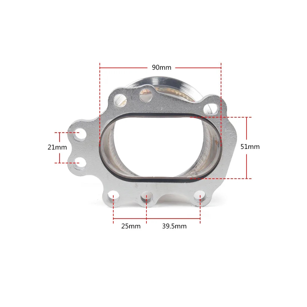 T25 T28 GT25 GT28 8 śruba do kołnierza adapter konwertera kolektora wydechowego zespołu 3 "V