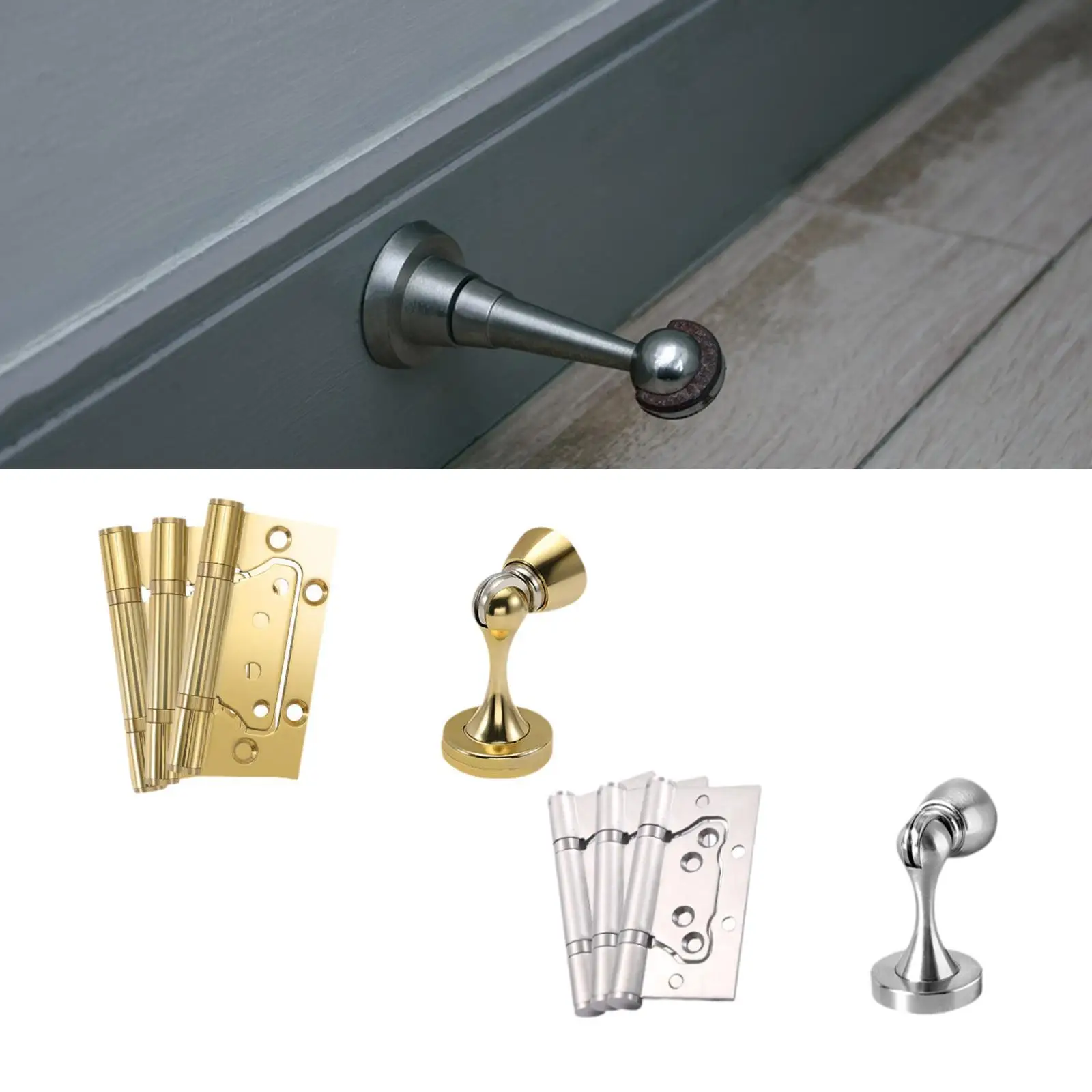 Door Hinge and Stopper Hardware Front Door Interior Door Home Left and Right