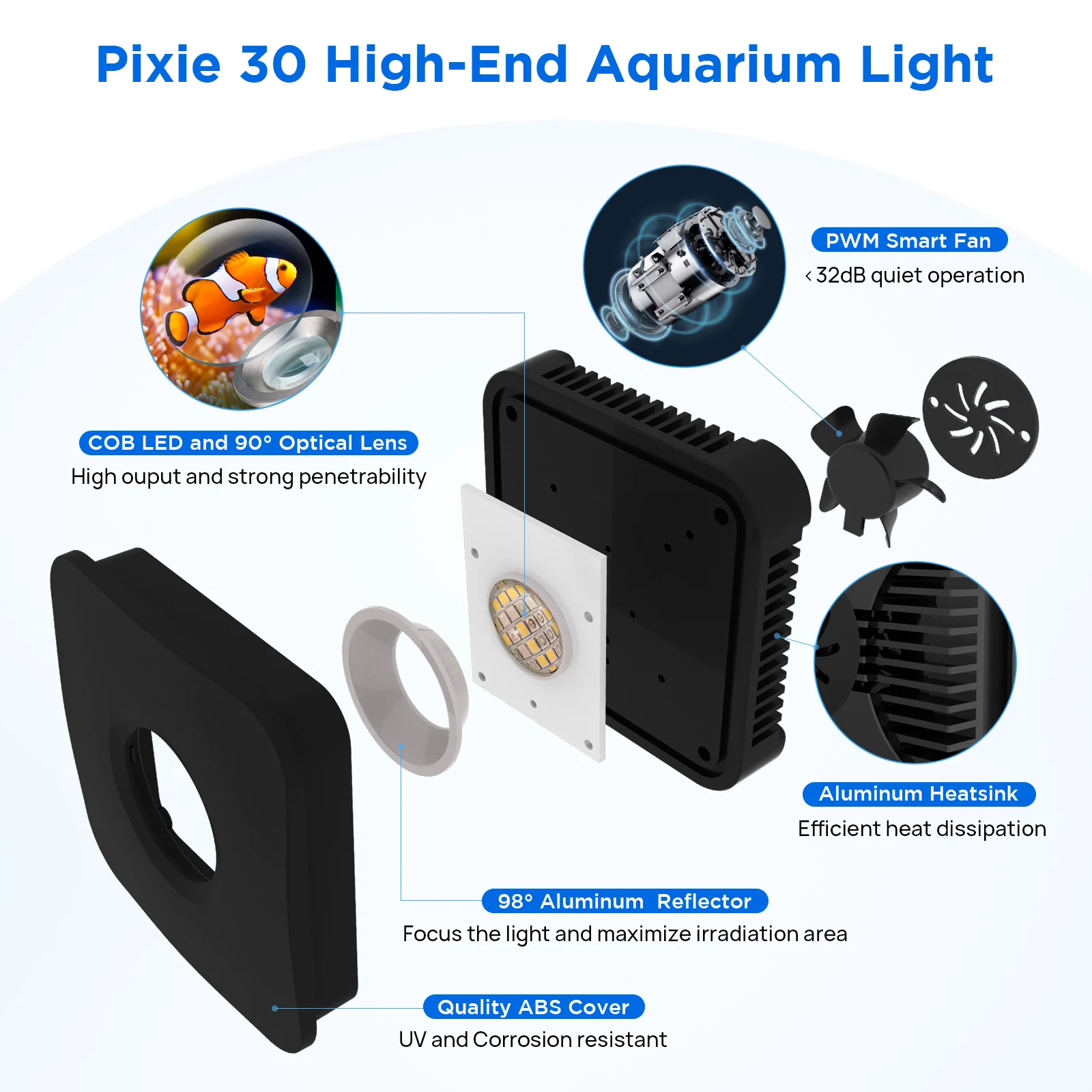 Luz LED marina de espectro com - Marine Aquarium Led Lights reseña y precio