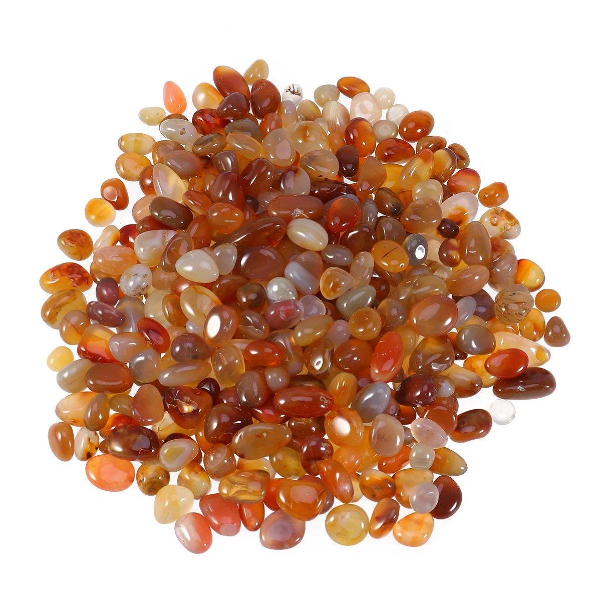 العقيق الطبيعي حجر الحصى الحصى 500 جرام مصقول الحصى الطبيعية حوض للأسماك المناظر الطبيعية الديكور 0.5-1 سنتيمتر