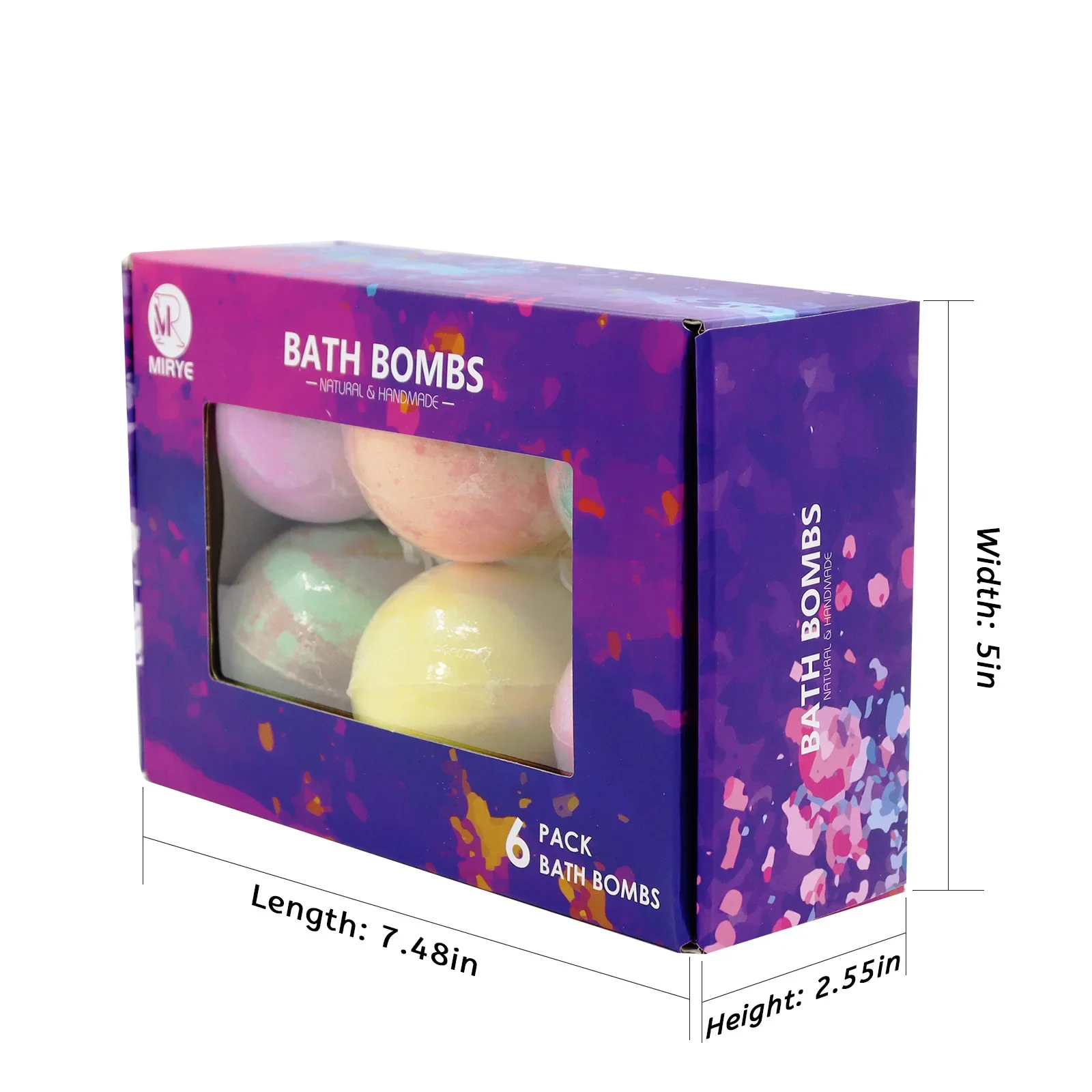 Women's Bath Bubbles Gift Set 6 Pieces Natural Wonderful Bubbles and Spa Effects with Sea Salt and Essential Oils for Relaxation