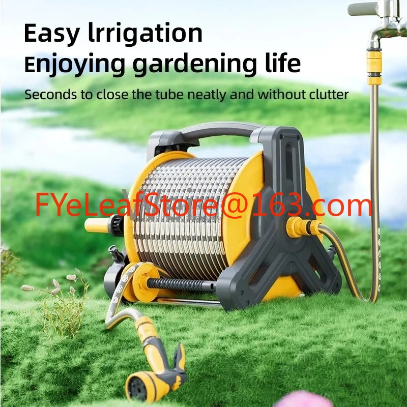 

40m Andeca Heavy Duty Portable High Pressure Retractable Wall Mount Household Garden Reel Set Hose Pipe Reel for Home Garden Use