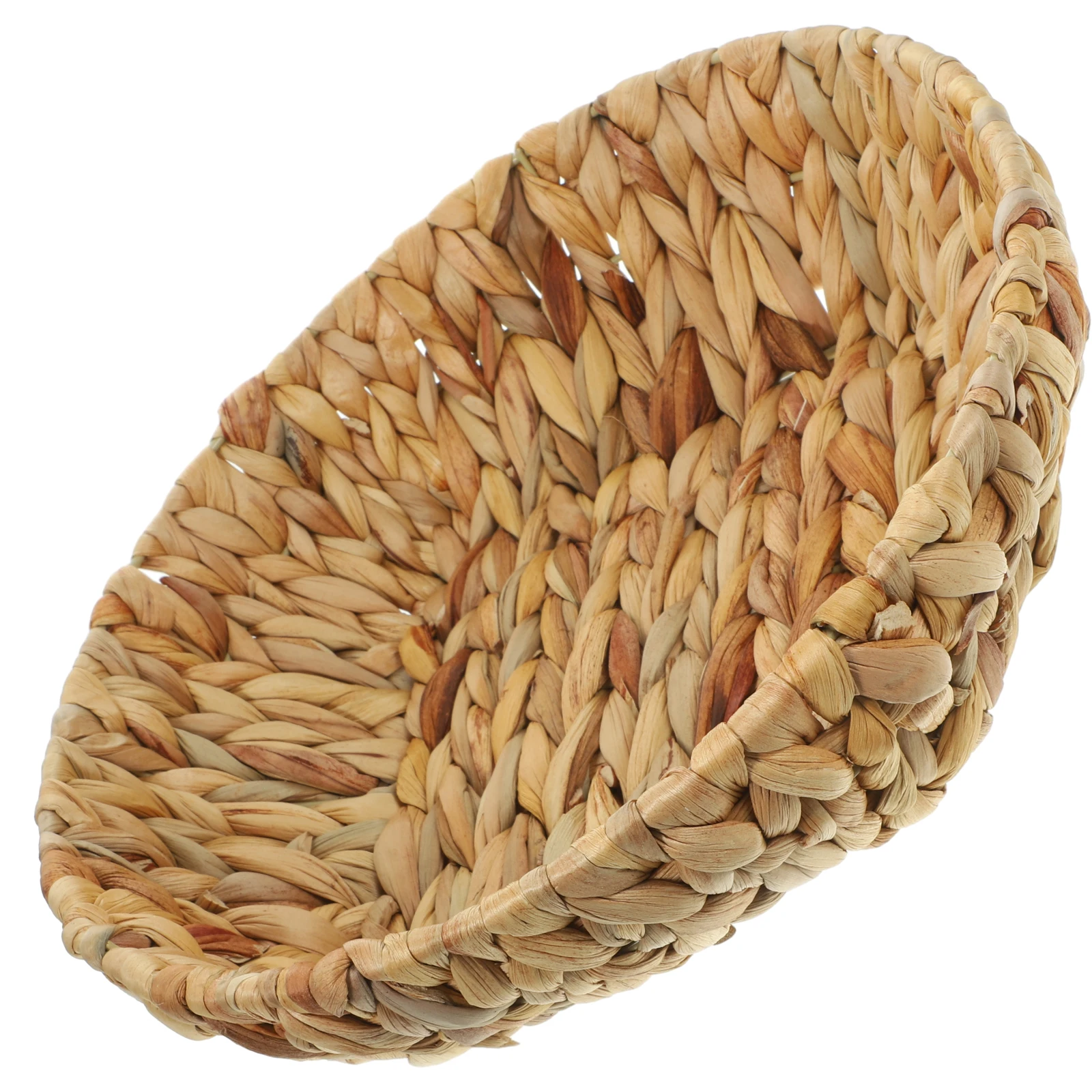 

Natural Round Woven Storage Large Capacity Bread Snack Organizer Decorative Basket For Home Sundries Tray