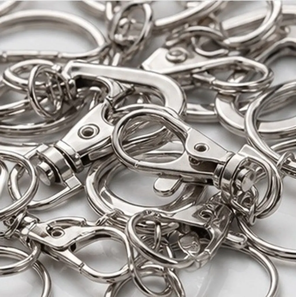 120Pcs Stainless Steel Lobster Clasps DIY Keychain Connectors Keyring Making Findings Reliable Buckle for Handmade Jewelry