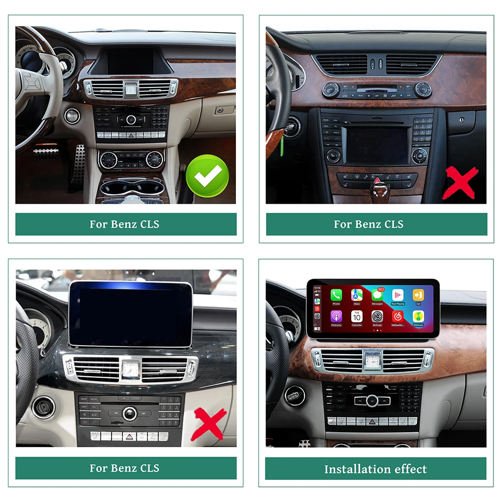 Für Mercedes CLS C218 X218 Upgrade 10,25 Zoll Android Bildschirm Kabelloses Android Auto Apple CarPlay Google Maps Fahrzeug 4G Plug-and-Play – Detail 1