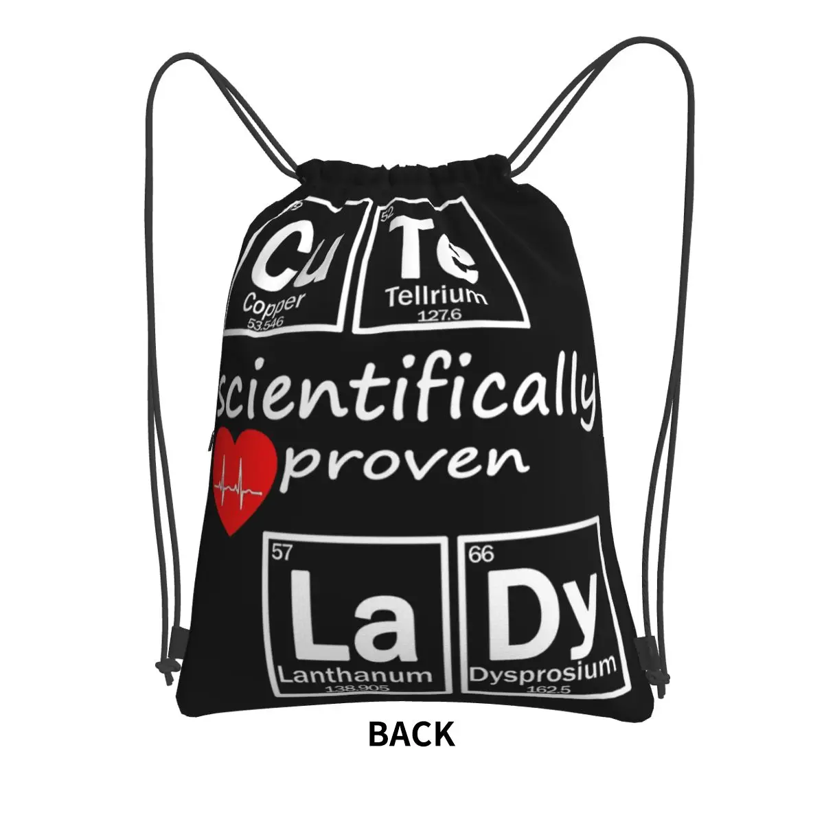 Elements Periodic Table Science Chemistry Chemical Backpacks Fashion Drawstring Bags Sports Bag Book Bags for Travel School