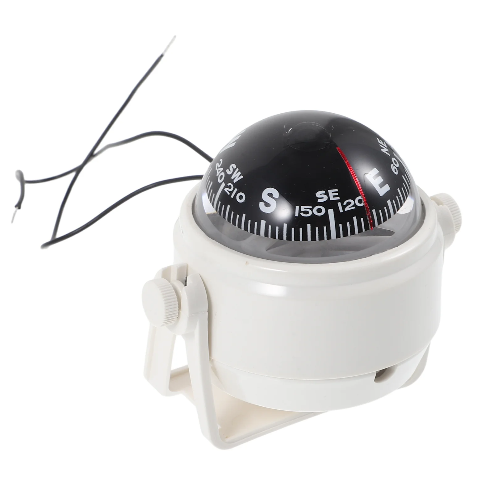 كرة بوصلة السيارة عالية القوة من الأكريليك على شكل دائري لتزيين لوحة القيادة للسيارات مناسبة للملاحة في شاحنة قارب السيارة