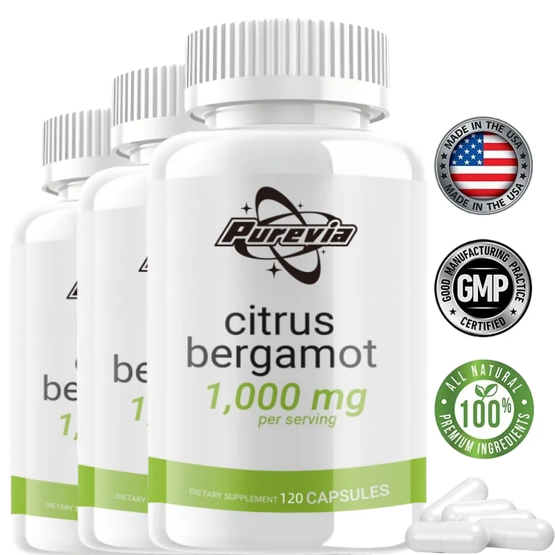Extracto de bergamota cítrica 1000 mg - Suplemento de bergamota cítrica para corazón, apoyo al sistema inmunológico y envejecimiento saludable