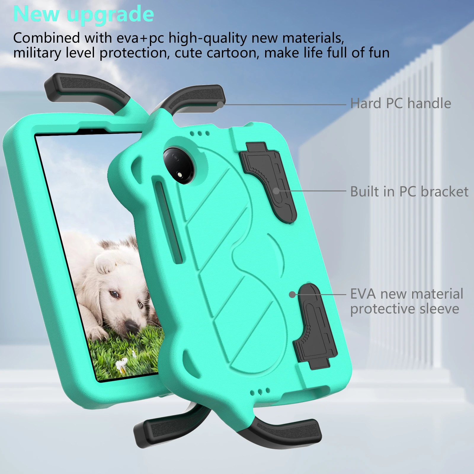 Cartoon EVA+PC Case For TCL TAB 8 gen2 2024 Tablet protective case with Kickstand and handle convenient for carrying by hand