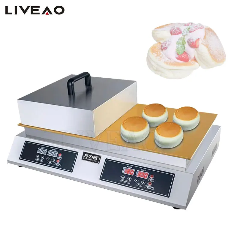 

Double-Headed Souffle Commercial Dorayaki Waffle Muffin Machine Pure Copper Grill Plate Scones Maker