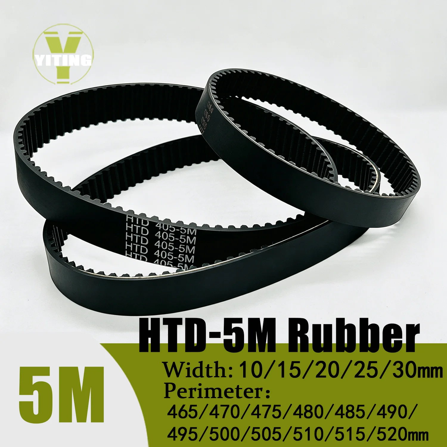 HTD5M  Timing Belt Length 465/470/475/480/485/490/495/500/505/510/515/520mm Width10/15/20/25/30mm HTD5M Closed Synchronous Belts