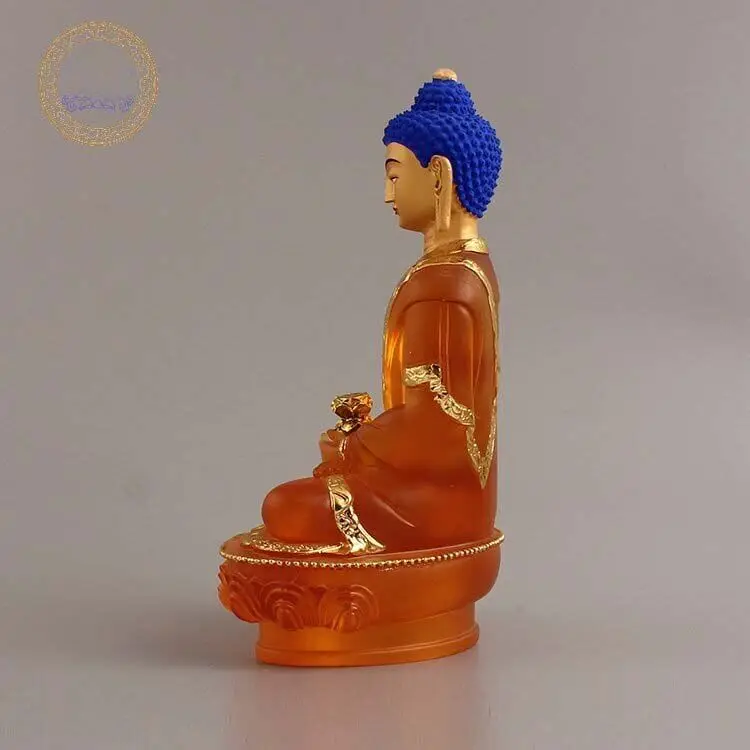 Imagem -04 - Amitabha Sakyamuni Medicine Tathagata Buda Estátua Feng Shui Escultura