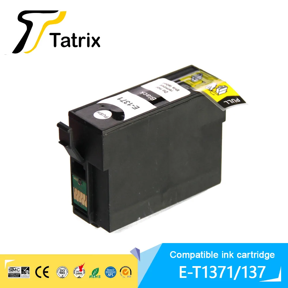 Tatrix T137 T1371 137 Премиум-совместимый черный струйный картридж для принтера Epson K100/K200/K300/K105/K205/K305