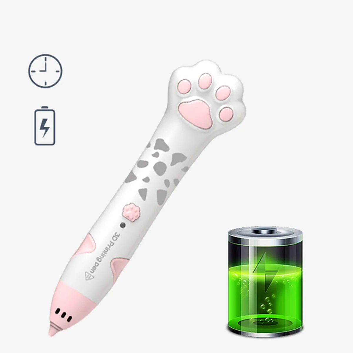 قلم طباعة ثلاثي الأبعاد قابل لإعادة الشحن، درجة حرارة منخفضة، شحن USB، قلم جرافيتي ثلاثي الأبعاد، قلم رسم فني ثلاثي الأبعاد هدية عيد ميلاد #6