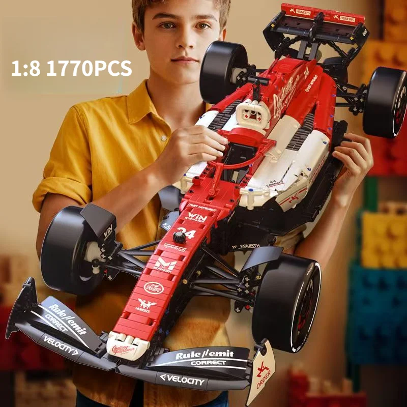

1:8 F1 Race Cars 1770PCS Building Sets MOC Building Blocks Car Cool Collectible Model Car Kits Toy Christmas Festive Gift Giving