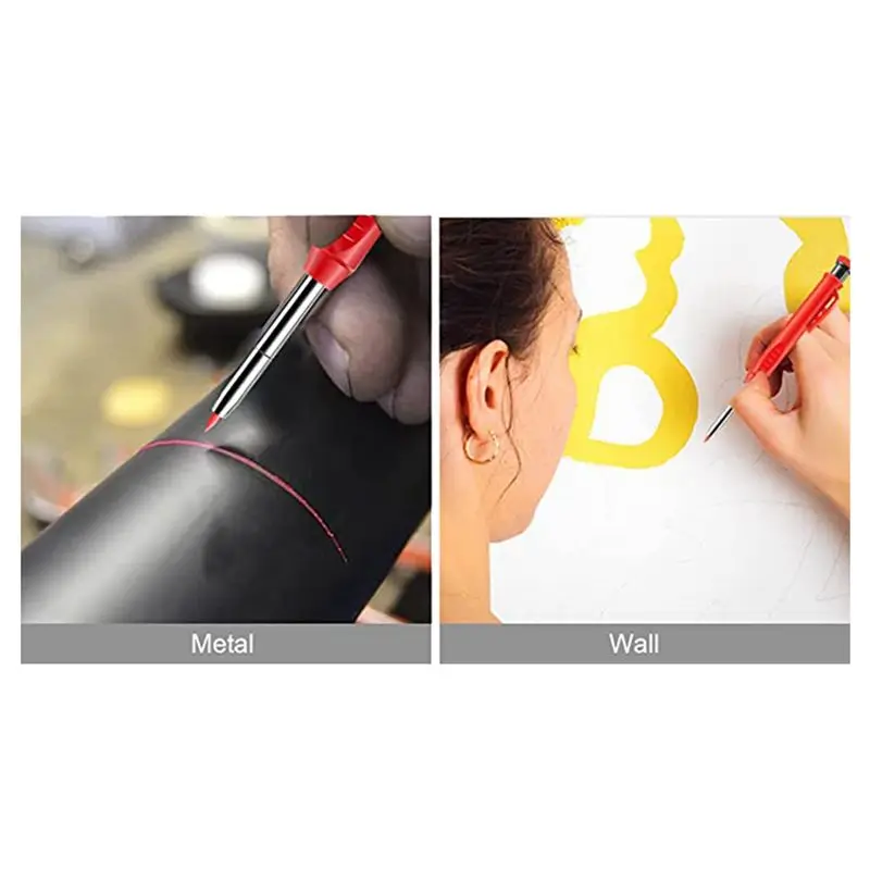 ab06-木工用鉛筆セット、センターパンチと超硬マーカー付き、建築スタジオ向けの深穴マーキング用鉛筆