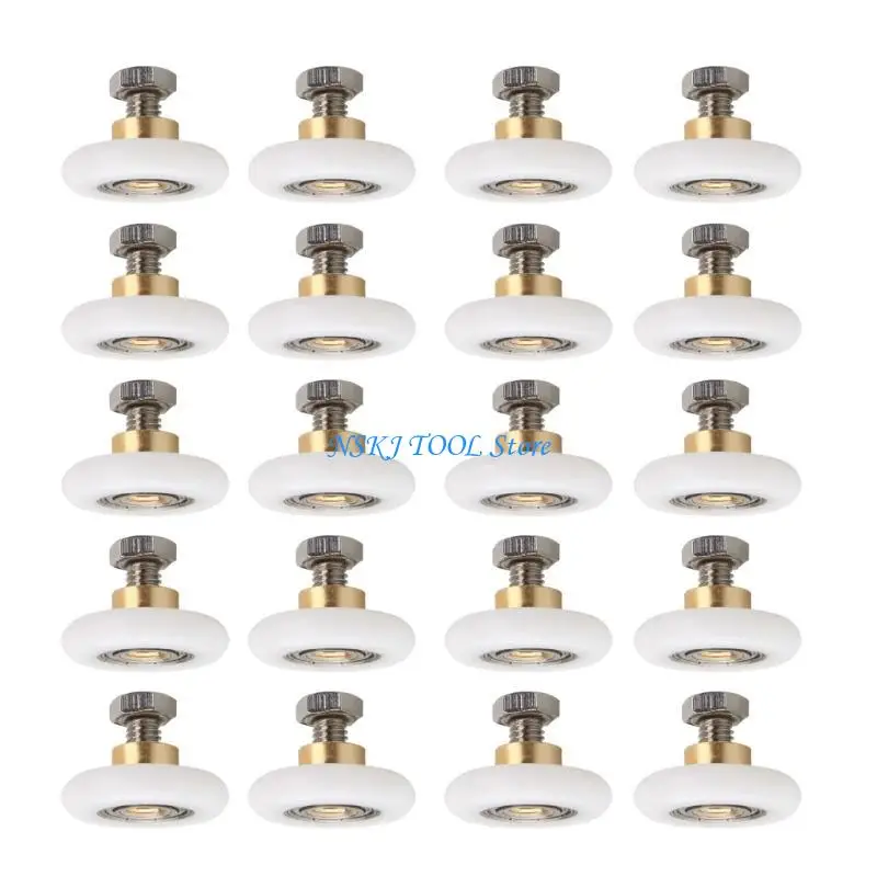 

L8RC Glass Shower Door Rollers Bathroom Glass Door Sliders 20 set for Home Hotel Use