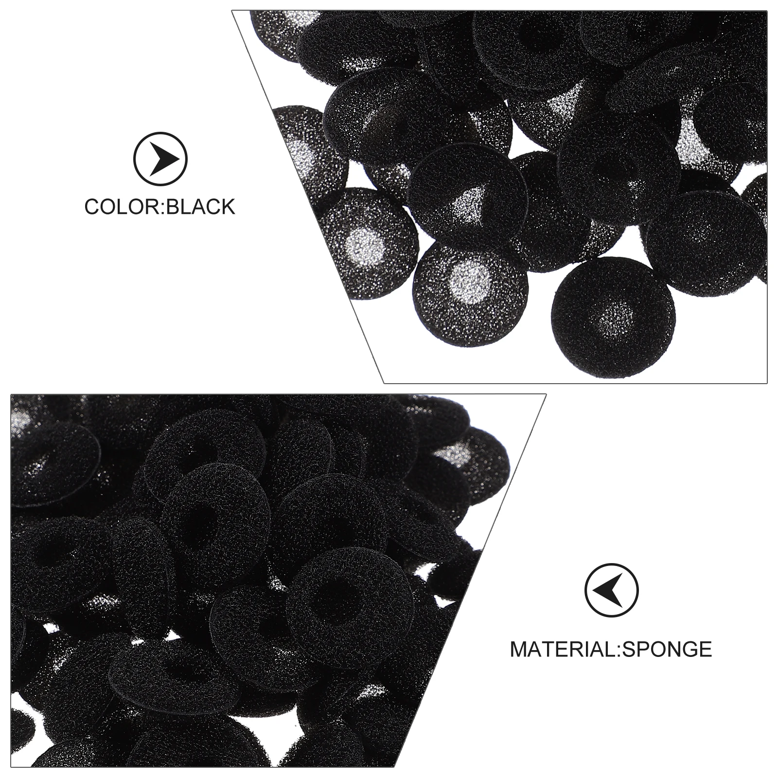 

100pcs Earphone Sponge Covers Black 18mm Comfortable Replacement Earbud Pads Earphone Cushions Fits Most Sizes Long Use