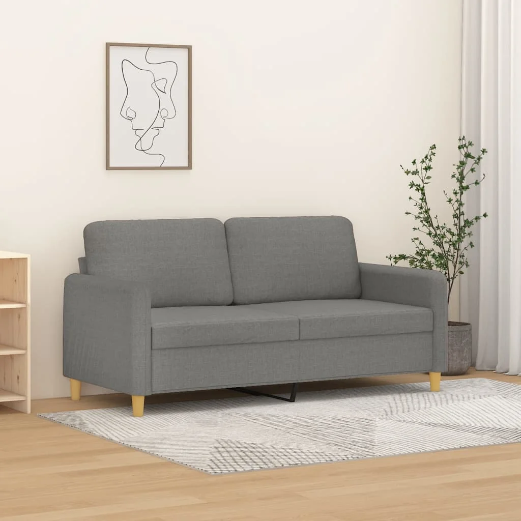 vidaXL 2-Seater Sofa Dark Gray 55.1